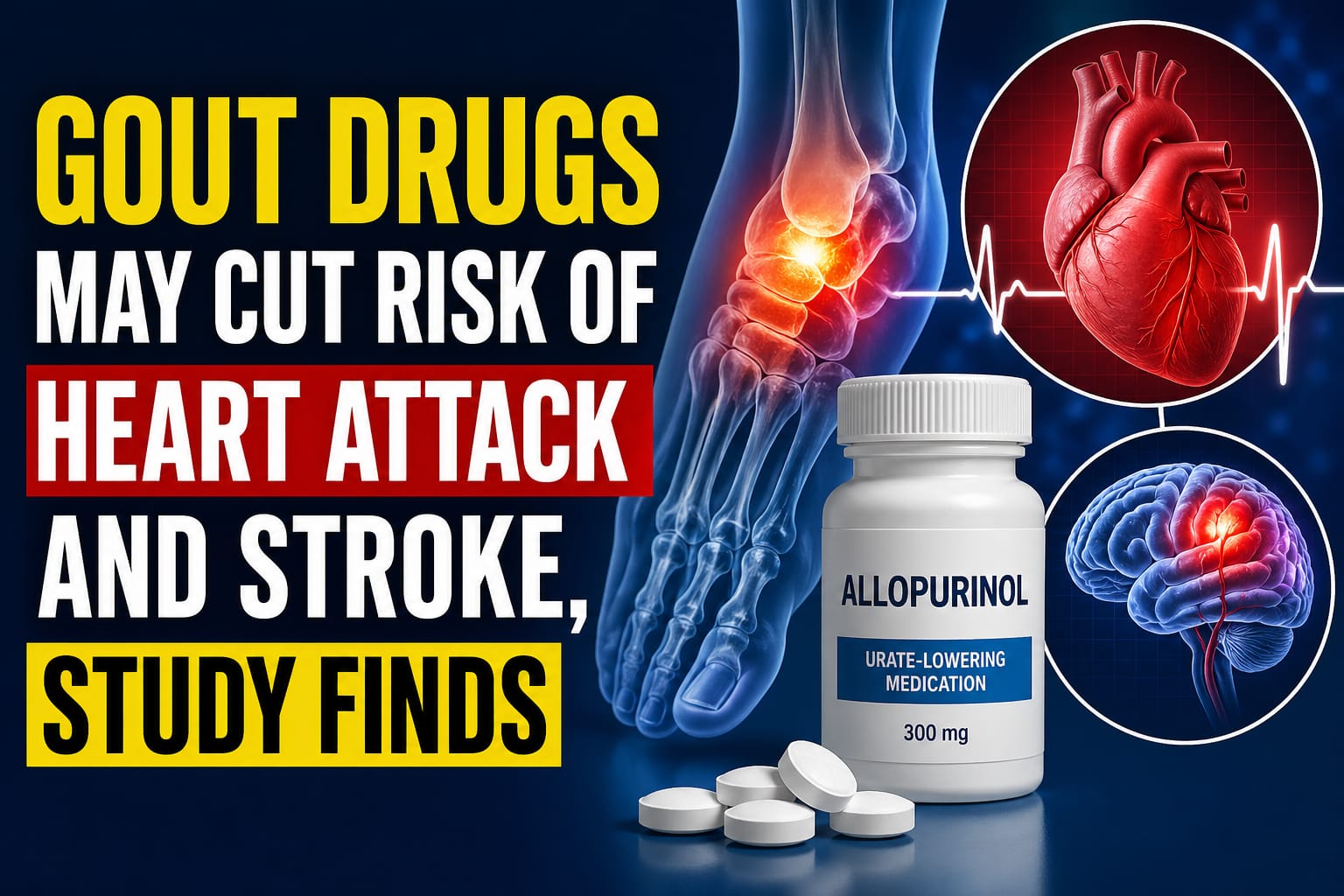 Gout Drugs May Lower Risk of Heart Attack and Stroke, Study Finds