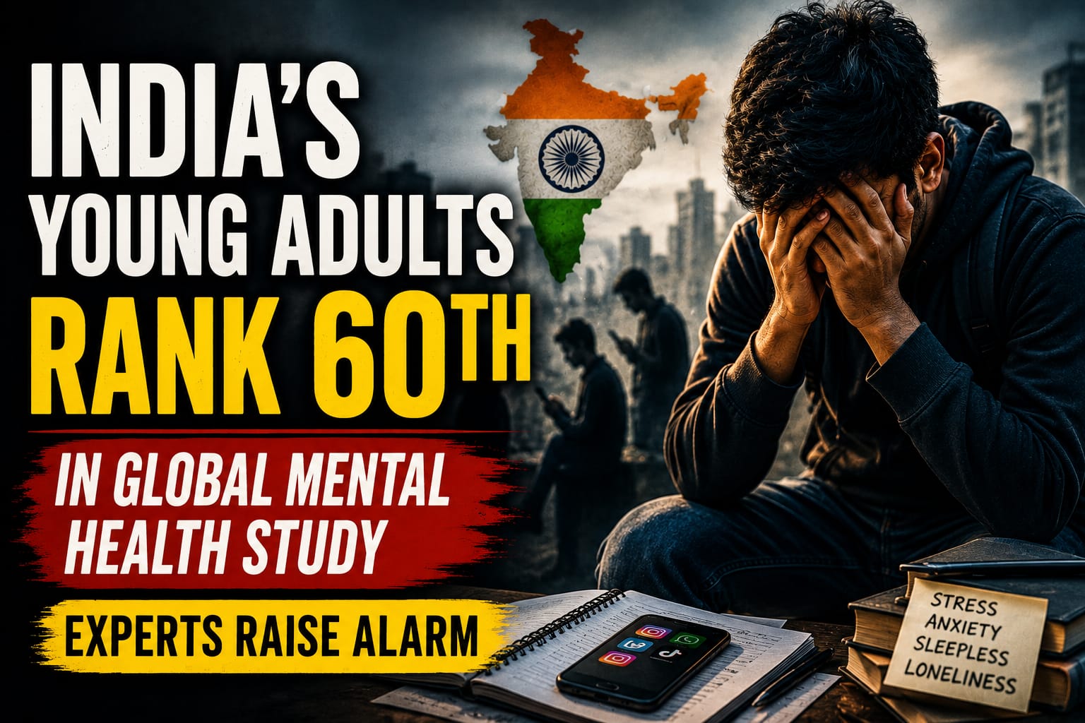 India’s Young Adults Struggling Mentally, Experts Warn of Growing Silent Crisis