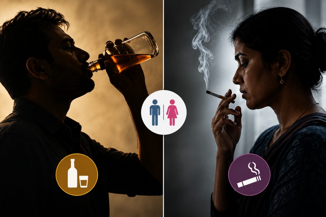 Men turn to alcohol, women more likely to use tobacco, NFHS data shows