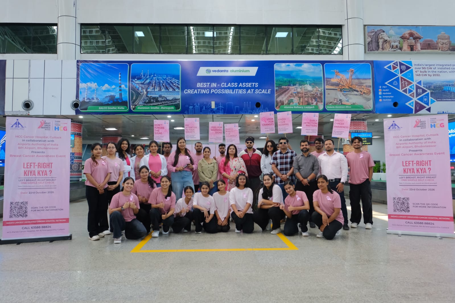 HCG Panda Cancer Hospital Organises Breast Cancer Awareness Flash Mob at Bhubaneswar Airport